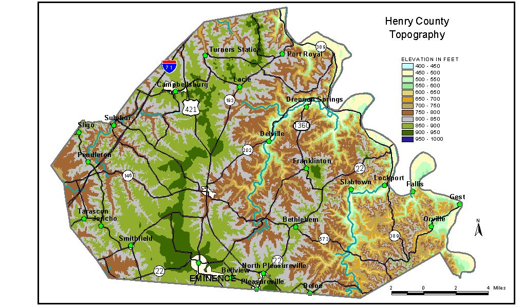 Henry County Kentucky Map Groundwater Resources Of Henry County, Kentucky