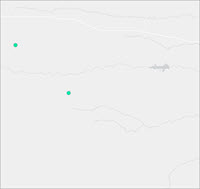 The result of clipping points with polylines